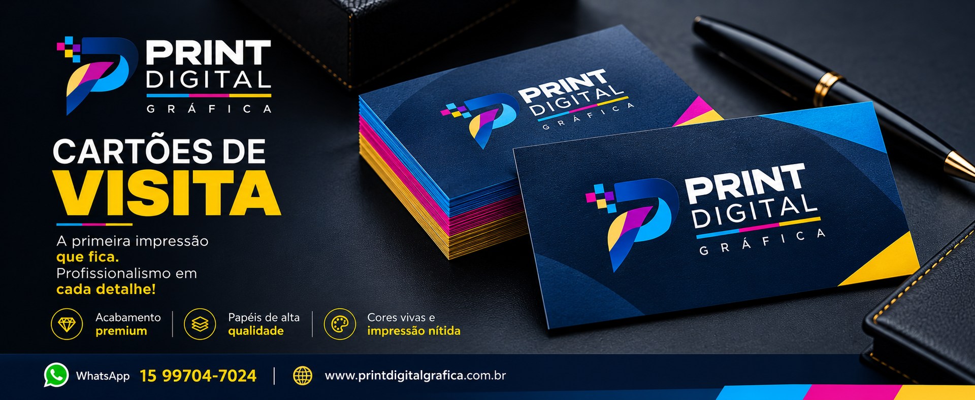 Cartões de visita personalizados da Print Digital Gráfica