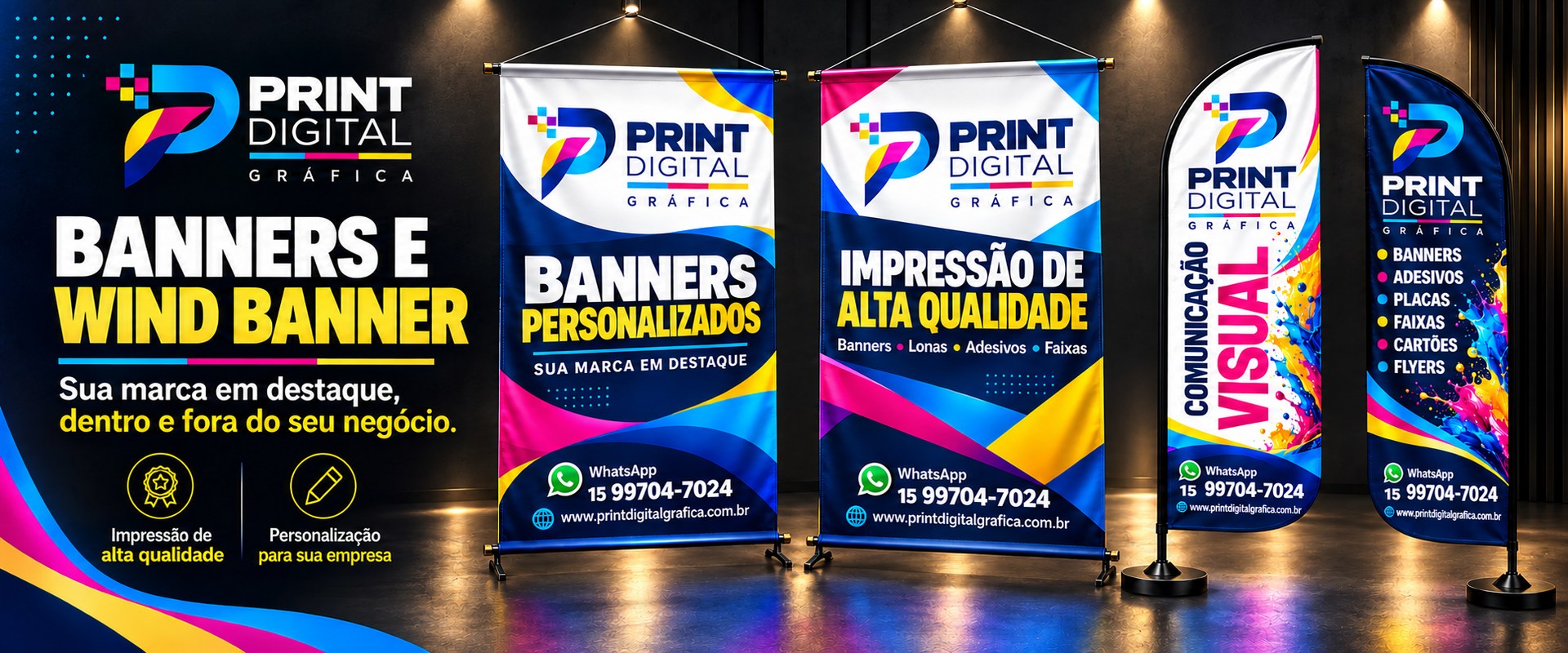 Banners e wind banners personalizados